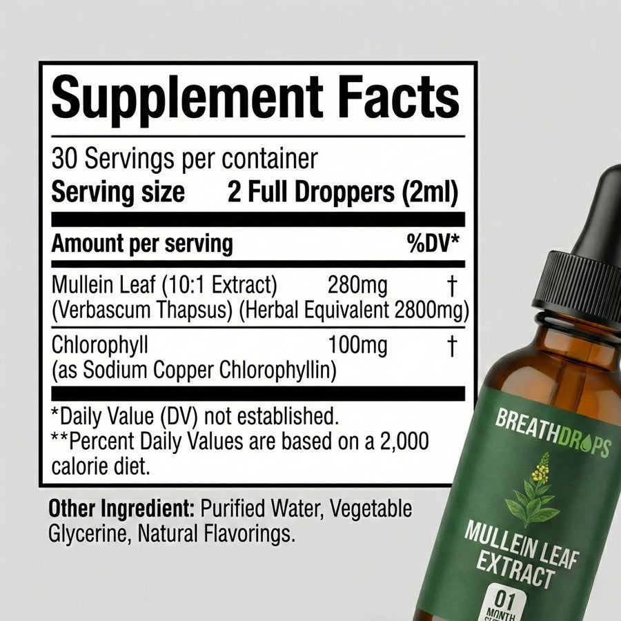 Mullein + Chlorophyll Lung Drops
